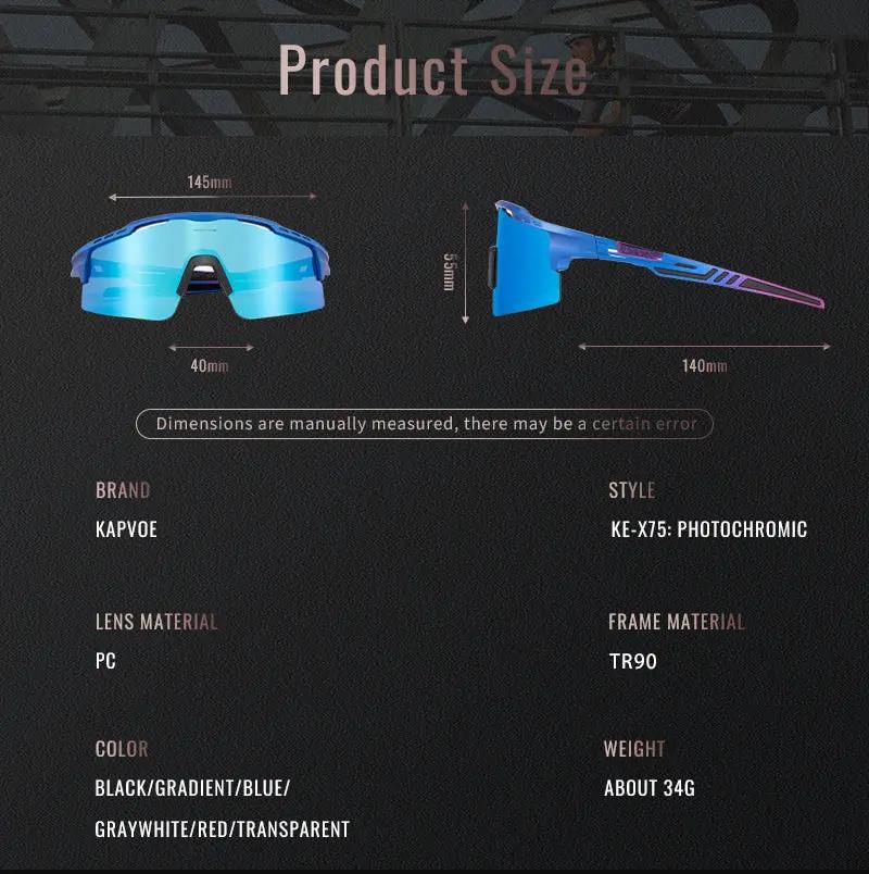 Load image into Gallery viewer, Kapvoe K75 Photochromic Sunglasses Kapvoe MADOVERBIKING