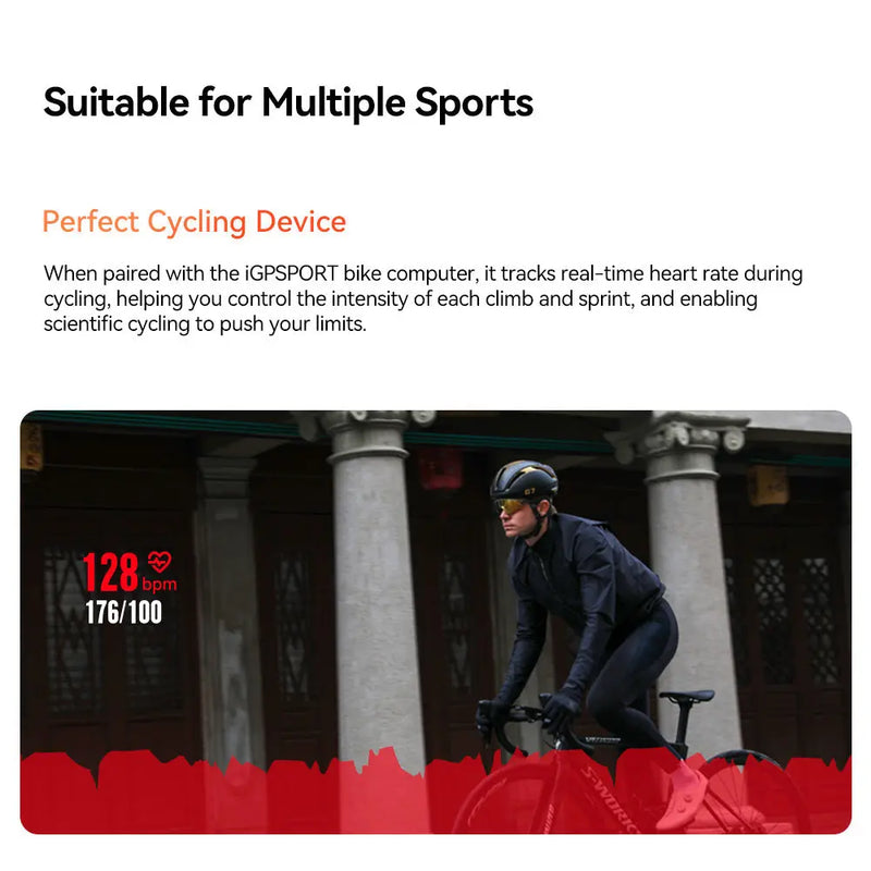 Load image into Gallery viewer, Heart Rate Sensor - HR50 | ANT+ & Bluetooth, Waterproof, Compatible with Cyclo-Computers, Indoor Trainers, Android & Iphones - MADOVERBIKING -  iGPSPORT