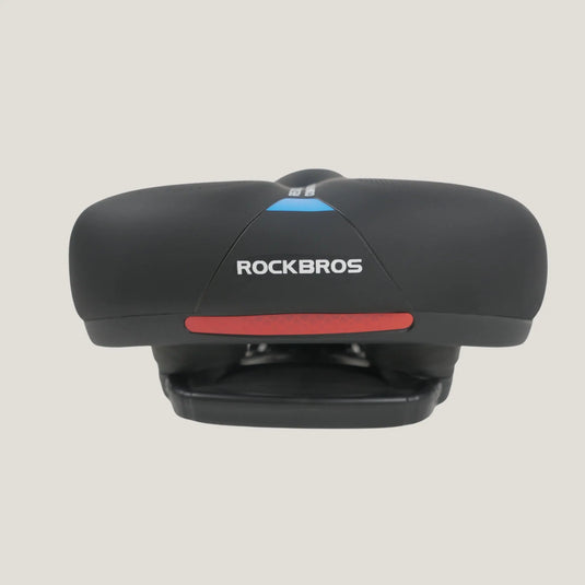 Bicycle Saddle | Recovery Zone Comfort Saddle (Blacl/Blue) ROCKBROS MADOVERBIKING