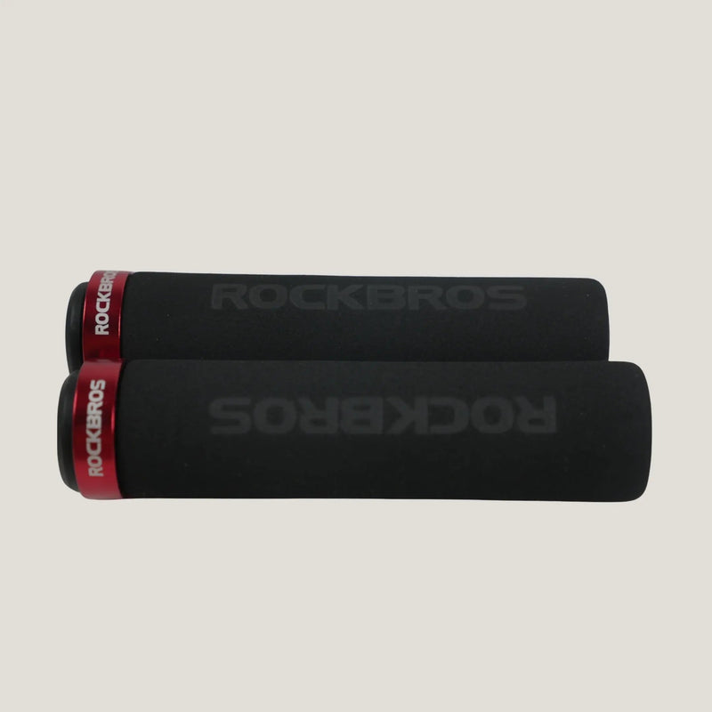 Load image into Gallery viewer, Handlebar Grip for Flat bar (Black with Red Rings) ROCKBROS MADOVERBIKING