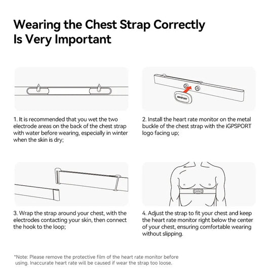 Heart Rate Sensor - HR50 | ANT+ & Bluetooth, Waterproof, Compatible with Cyclo-Computers, Indoor Trainers, Android & Iphones - MADOVERBIKING -  iGPSPORT