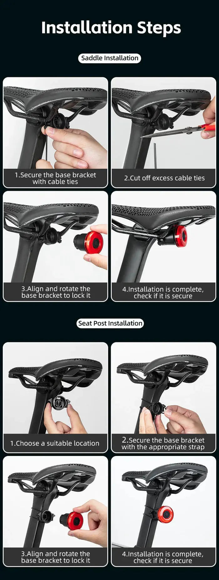 Load image into Gallery viewer, Bicycle Taillight | 50 Lumens, IPX6 Waterproof, 50hr Battery & Brake Sensing Function ROCKBROS MADOVERBIKING