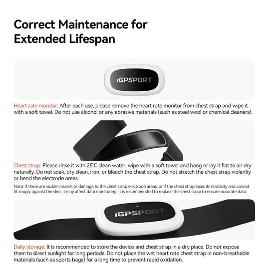 Heart Rate Sensor - HR50 | ANT+ & Bluetooth, Waterproof, Compatible with Cyclo-Computers, Indoor Trainers, Android & Iphones - MADOVERBIKING -  iGPSPORT