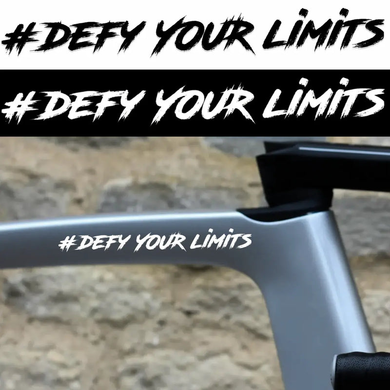 Load image into Gallery viewer, #DEFY YOUR LIMITS - UV DTF PREMIUM WATERPROOF DECAL STICKER (BLACK/WHITE)