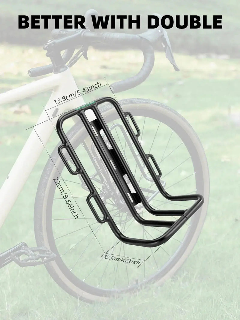 Load image into Gallery viewer, Front Fork Rack | Aluminium Alloy, Lightweight, Holds Weight upto 3kg ROCKBROS MADOVERBIKING