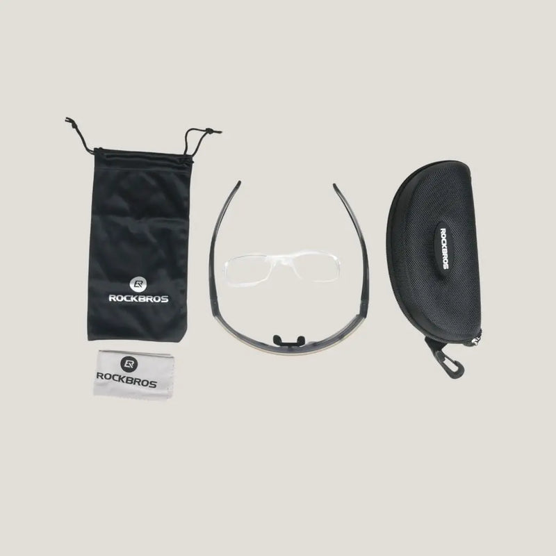 Load image into Gallery viewer, Sunglasses | Polarized Glasses - Myopia Compatible (Grey/Orange) ROCKBROS MADOVERBIKING