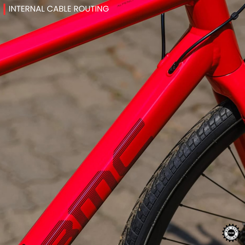 Load image into Gallery viewer, Alpenchallenge AL FOUR - Shimano Deore 11 Speed Hybrid Bike (Red/Black) - MADOVERBIKING - BMC
