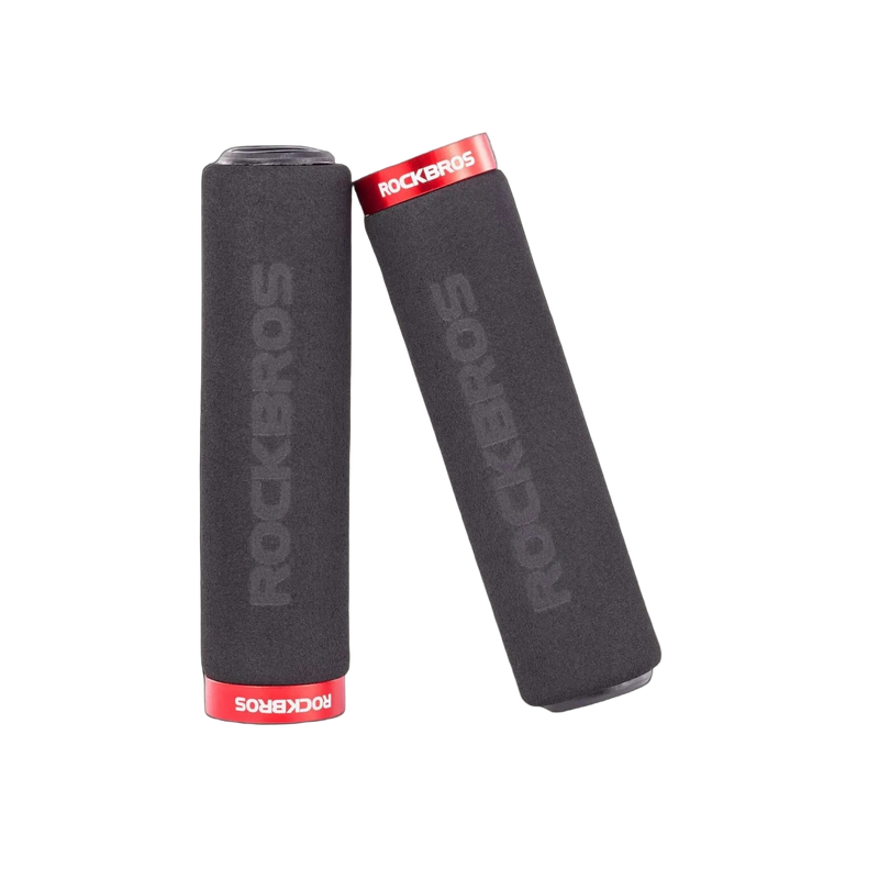 Load image into Gallery viewer, Handlebar Grip for Flat bar (Black with Red Rings) ROCKBROS MADOVERBIKING