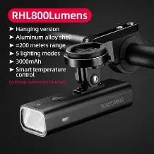 Load image into Gallery viewer, Bicycle Front Light | V6-800 - 2000 maH Battery, 800 Lumens (Black/GoPro Mount) ROCKBROS MADOVERBIKING