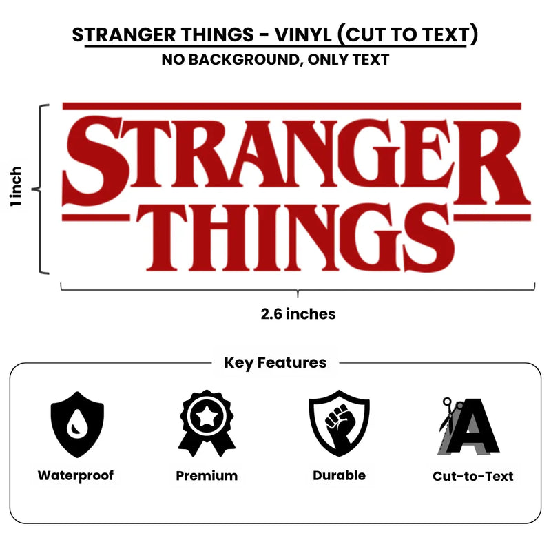 Load image into Gallery viewer, Stranger Things Vinyl Based Sticker (Set of 2) - Waterproof, Red MADOVERBIKING MADOVERBIKING