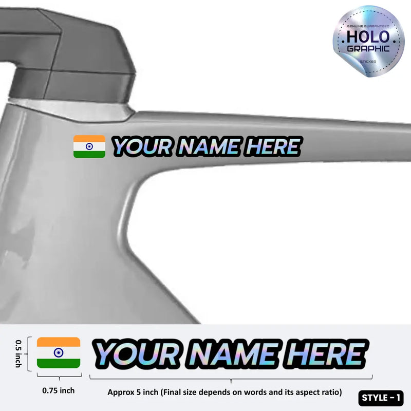 Load image into Gallery viewer, Personalized Holographic Name Vinyl Decal – Cut-to-Text with Black Border