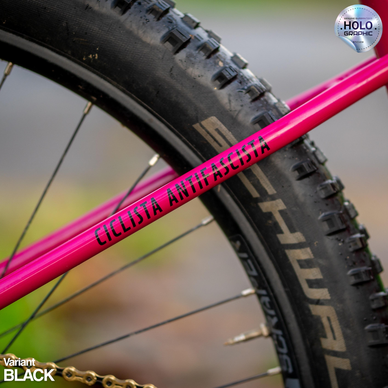 Load image into Gallery viewer, CICLISTA ANTIFASCISTA VINYL DECAL (SET OF 2)