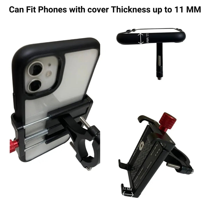 Load image into Gallery viewer, Mobile Phone Holder | CLAW GRIP - Aluminium Alloy, Fits any Handlebar, Supports 4" to 7" Screens - MADOVERBIKING
