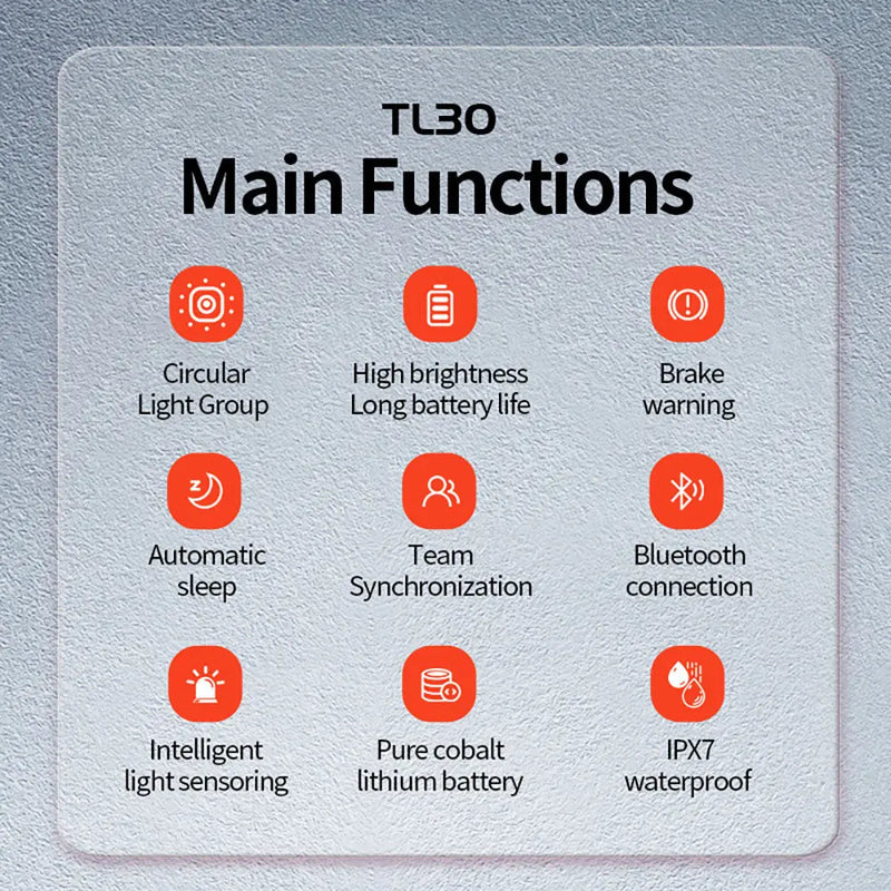 Load image into Gallery viewer, Smart Taillight - TL30 | 50H Battery, Bluetooth & Brake Sensing - MADOVERBIKING -  iGPSPORT