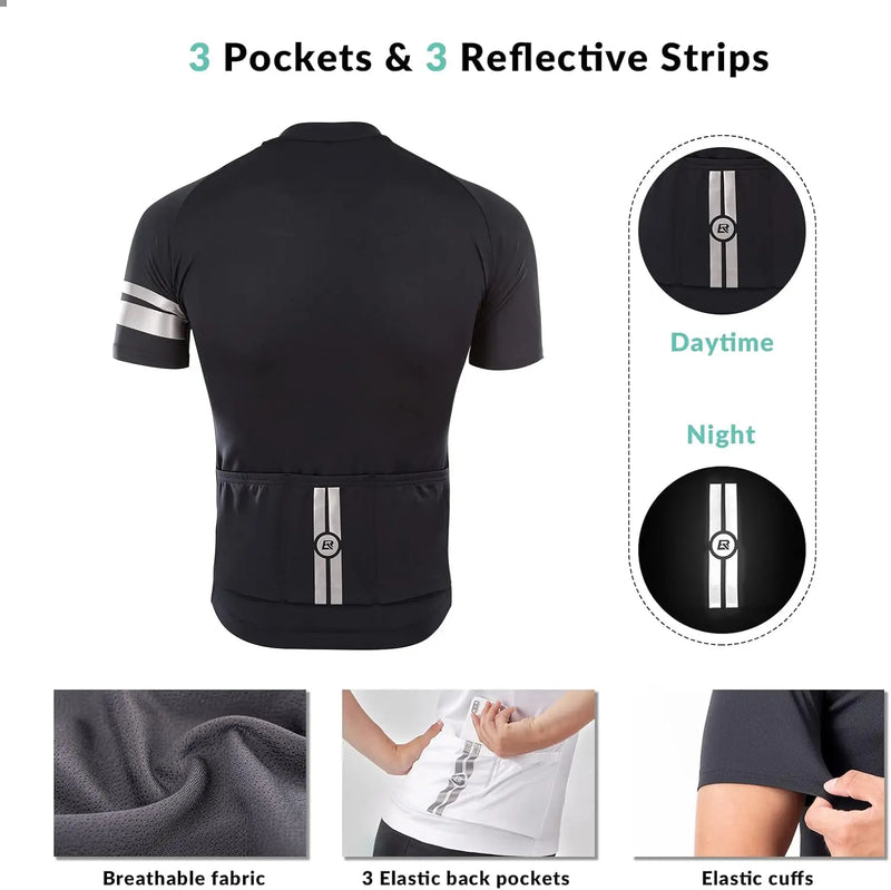 Load image into Gallery viewer, Unisex Cycling Jersey | Premium QuickDry Fabric, Short Sleeves & YKK Zipper ROCKBROS MADOVERBIKING