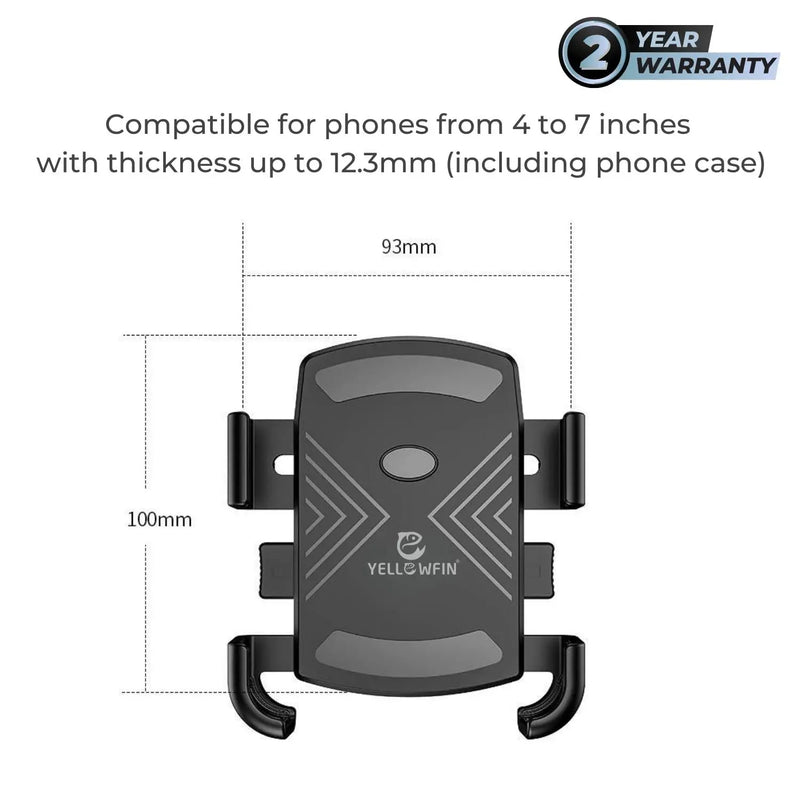 Load image into Gallery viewer, Mobile Phone Holder | JAW GRIP M16-B1 - Silicon/Spring Holder, 360° Rotation, Handlebar Mount for Bikes & Bicycle, - MADOVERBIKING