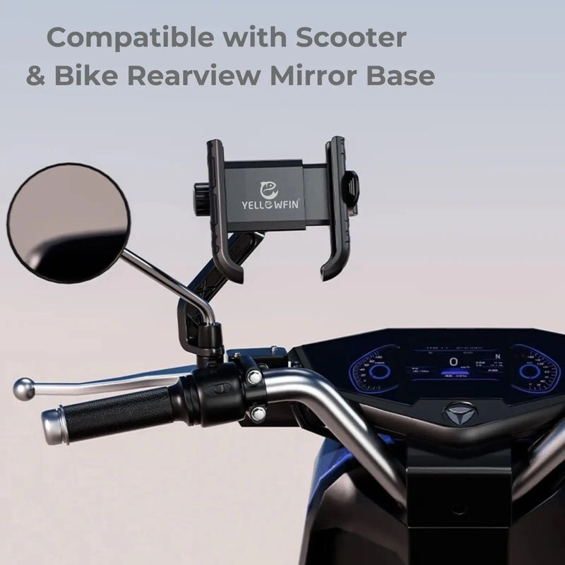 Load image into Gallery viewer, Mobile Phone Holder | JAW GRIP M8S-QR - Anti-Shake, 360 Rotation, Screw-Tight Fit for upto 7" Screens - MADOVERBIKING