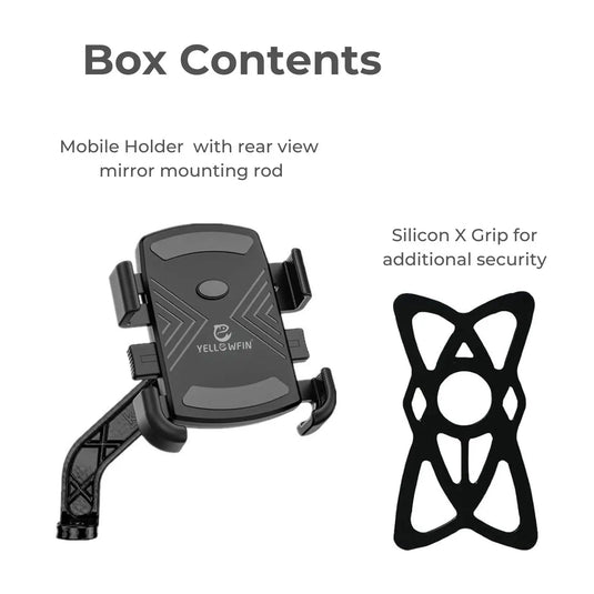 Mobile Phone Holder | JAW GRIP M8S-QR - Anti-Shake, 360 Rotation, Screw-Tight Fit for upto 7" Screens - MADOVERBIKING