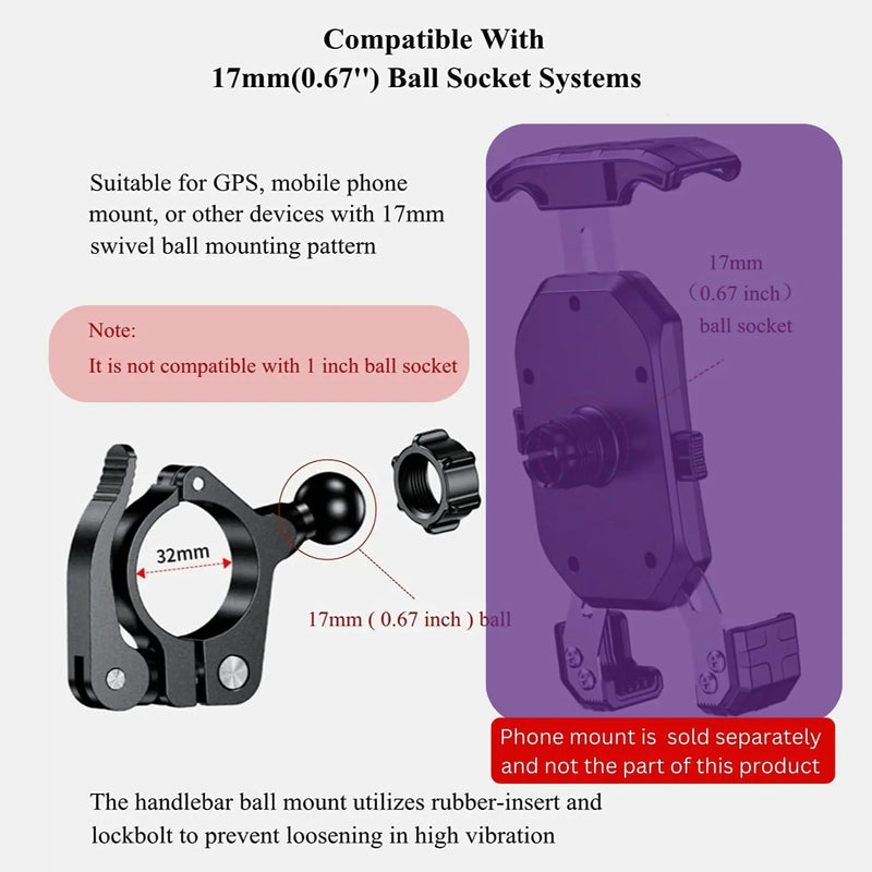 Load image into Gallery viewer, Mobile Phone Holder | JAW GRIP M8S-QR - Anti-Shake, 360 Rotation, Screw-Tight Fit for upto 7" Screens - MADOVERBIKING