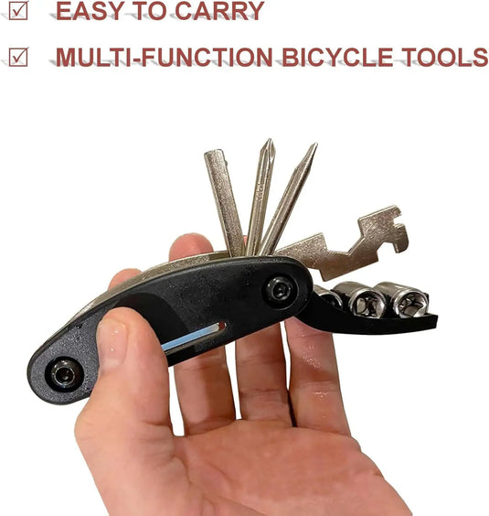 Multi Tool-Kit | 16 in 1 - Screwdrivers, 2-10mm Hex keys, Spoke Wrench (Stainless Steel) - MADOVERBIKING