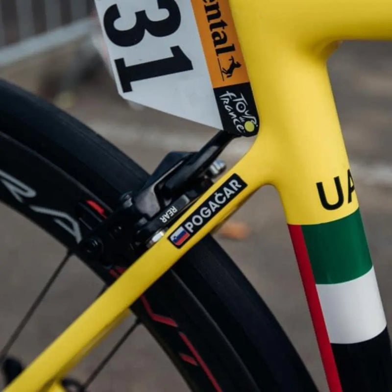 Load image into Gallery viewer, Personalized Tour De France Rider Name Sticker with Indian Flag - Waterproof (Set of 2) MADOVERBIKING MADOVERBIKING