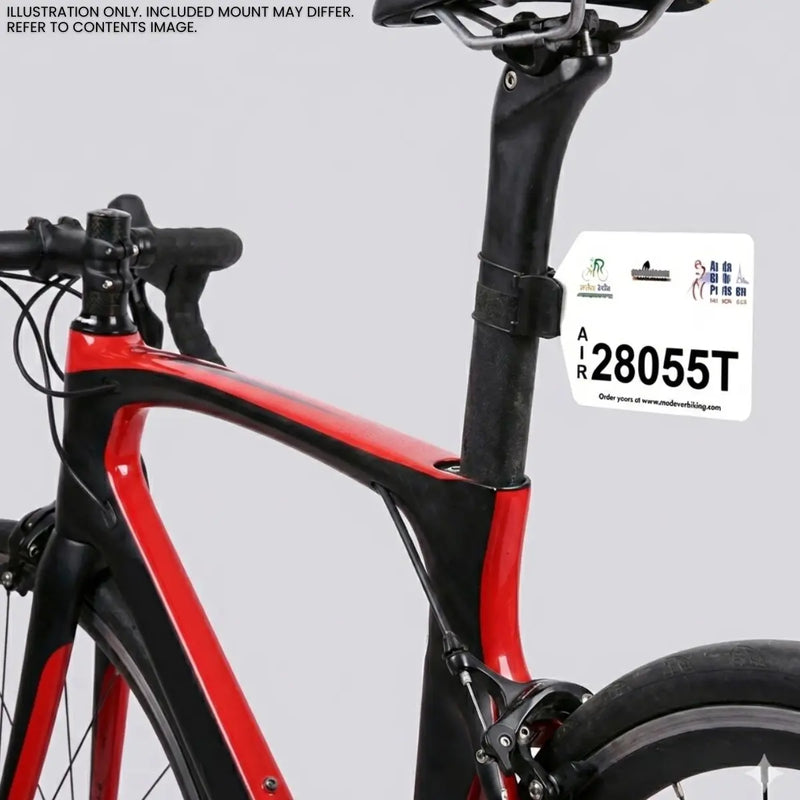 Load image into Gallery viewer, Custom Brevet Bib Plate Set (Front + Rear) – Acrylic - MADOVERBIKING