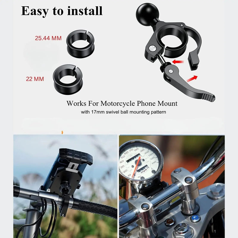 Load image into Gallery viewer, Mobile Phone Holder | JAW GRIP M8S-QR - Anti-Shake, 360 Rotation, Screw-Tight Fit for upto 7" Screens - MADOVERBIKING