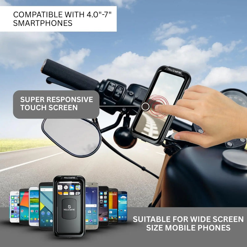 Load image into Gallery viewer, Mobile Phone Holder | M18L-C1 - Vibration Damping Tech, Shockproof, 360° Rotation, For Upto 7" Smartphones - MADOVERBIKING