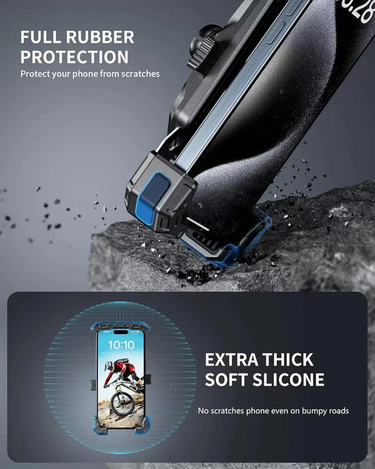 Mobile Phone Holder | JAW GRIP M8S-QR - Anti-Shake, 360 Rotation, Screw-Tight Fit for upto 7" Screens - MADOVERBIKING