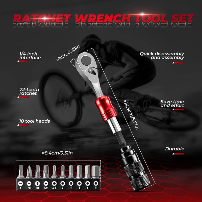 Load image into Gallery viewer, Tools | Multipurpose Ratchet Wrench Tool Set (1.5-8 mm Hex Keys) ROCKBROS MADOVERBIKING
