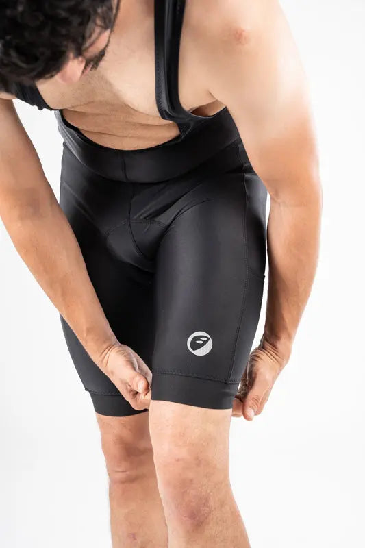 Load image into Gallery viewer, APACE Cycling Bib Shorts | Explore Noveau Endurance | Ebony | Mens