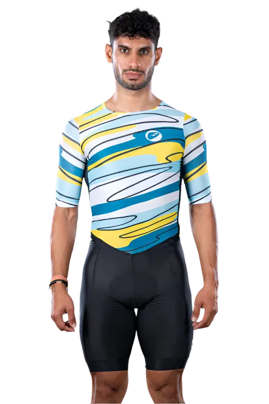 Mens Cycling | BackZipped Speedsuit | Lines - MADOVERBIKING -  Apace