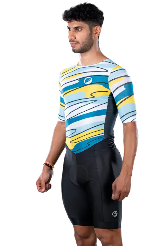 Mens Cycling | BackZipped Speedsuit | Lines - MADOVERBIKING -  Apace