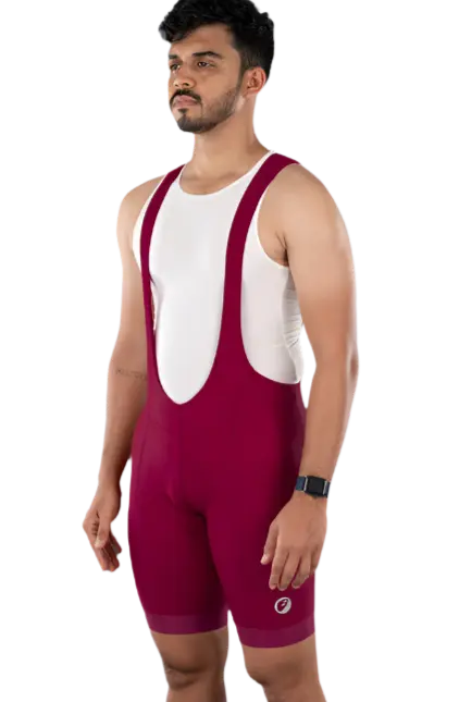Mens Cycling | Racing Bib Shorts | Sprint | Crimson - MADOVERBIKING -  Apace