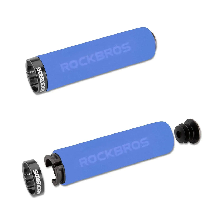 Load image into Gallery viewer, Handlebar Grip for Flat bar (Blue with Black Rings) ROCKBROS MADOVERBIKING