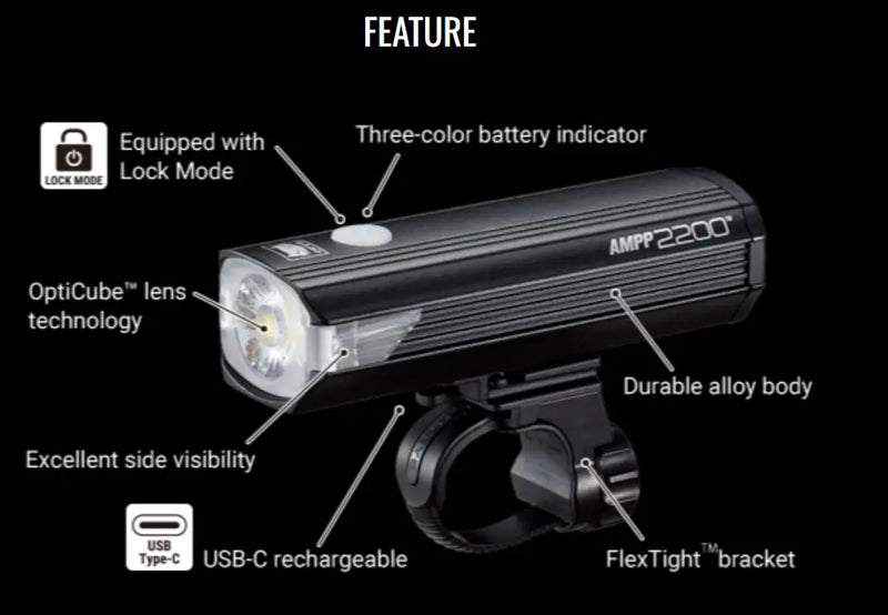 Load image into Gallery viewer, Bicycle Front Light - AMPP2200 - MADOVERBIKING -  CATEYE