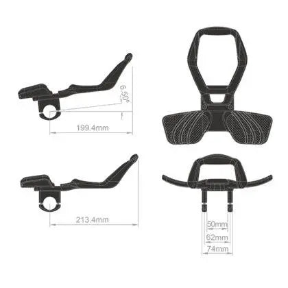 Load image into Gallery viewer, Controltech Sirocco Mini Clip-On Tth19-1 Ud Carbon Matt Black Stem Mounted