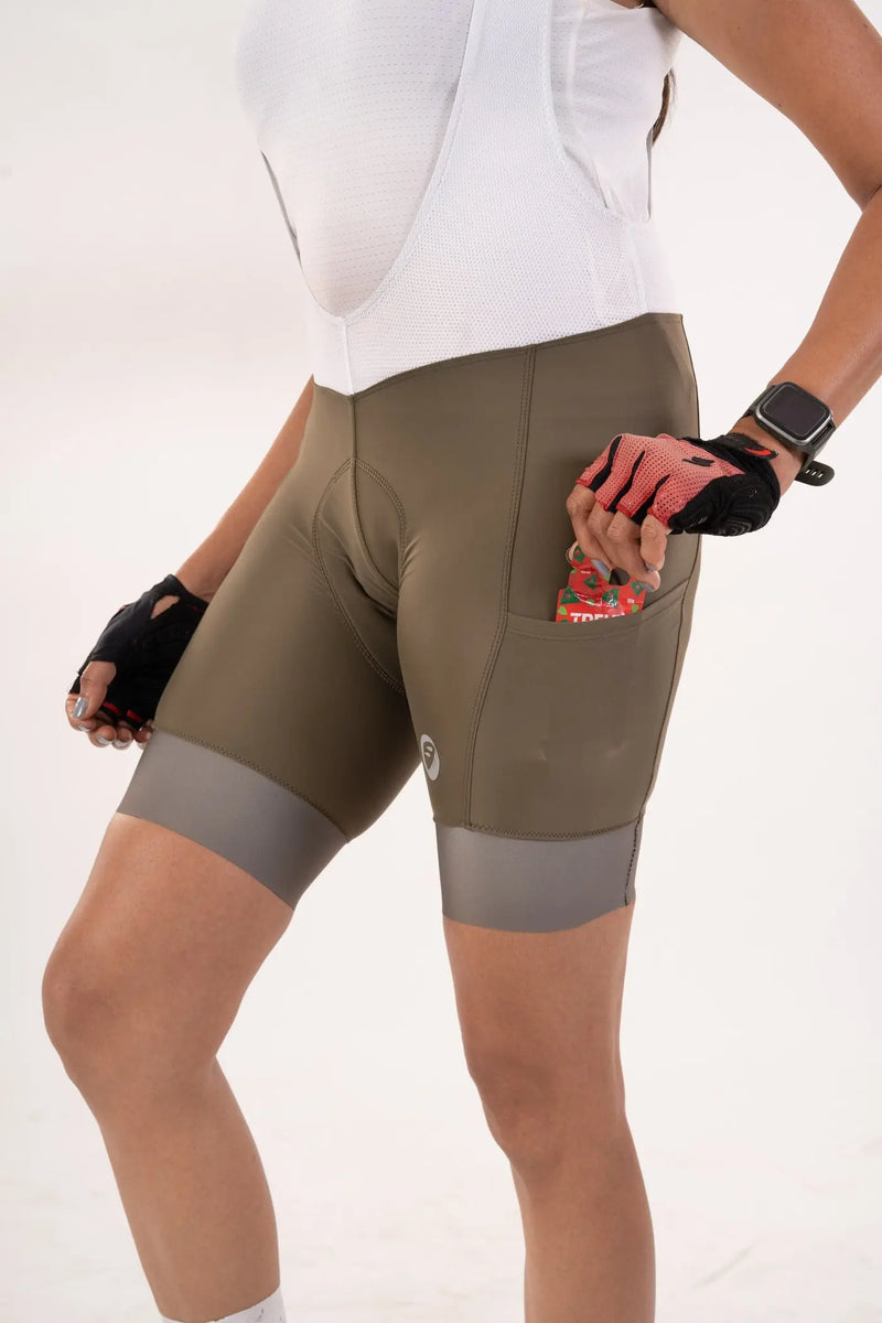 Load image into Gallery viewer, Womens Cycling | Endurance Bib Shorts | Explore Prima | Moss - MADOVERBIKING -  Apace