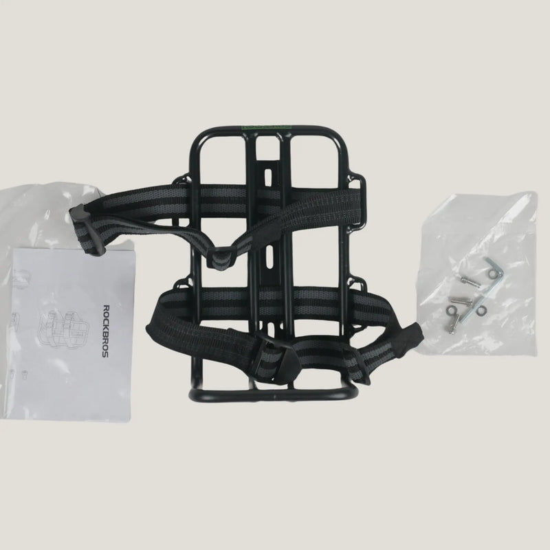 Load image into Gallery viewer, Front Fork Rack | Aluminium Alloy, Lightweight, Holds Weight upto 3kg ROCKBROS MADOVERBIKING