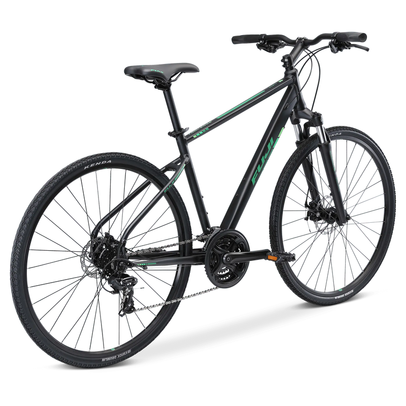 Load image into Gallery viewer, Fuji Traverse 1.7 (Stain Black/Green) Hybrid Bike