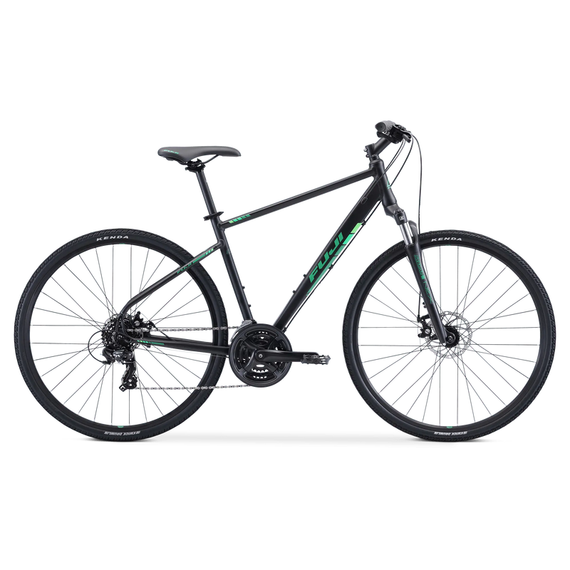 Load image into Gallery viewer, Fuji Traverse 1.7 (Stain Black/Green) Hybrid Bike