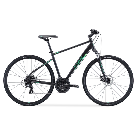 Fuji Traverse 1.7 (Stain Black/Green) Hybrid Bike