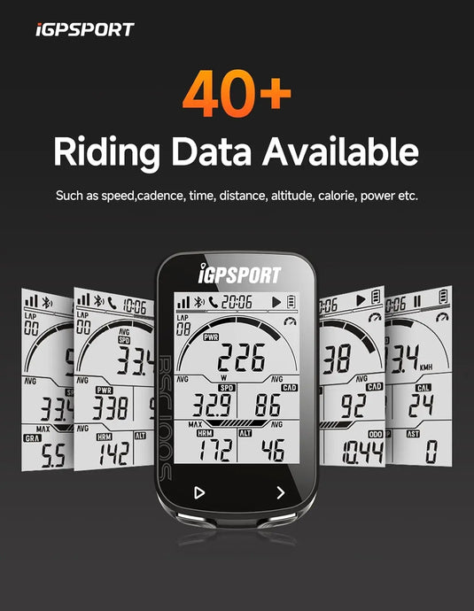 GPS Bike Computer - BSC100S | Type-C, 2.6" Display, 40H Battery, ANT+ & Strava Enabled