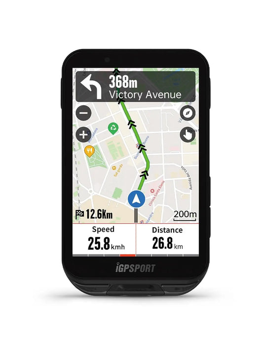 GPS Bike Computer - IG800S | 3.5" Touch Screen, 50H Battery, Training, Wi-Fi & Navigation Support