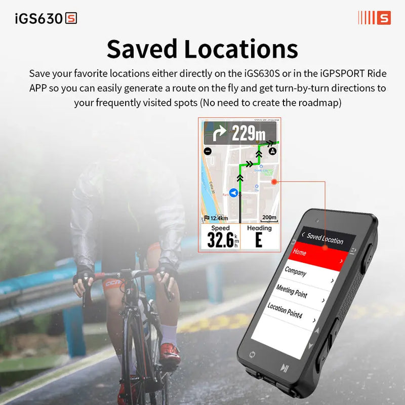 Load image into Gallery viewer, GPS Bike Computer - IGS630S | 2.8" Color Display, 16GB Storage, 45H Battery & Navigation
