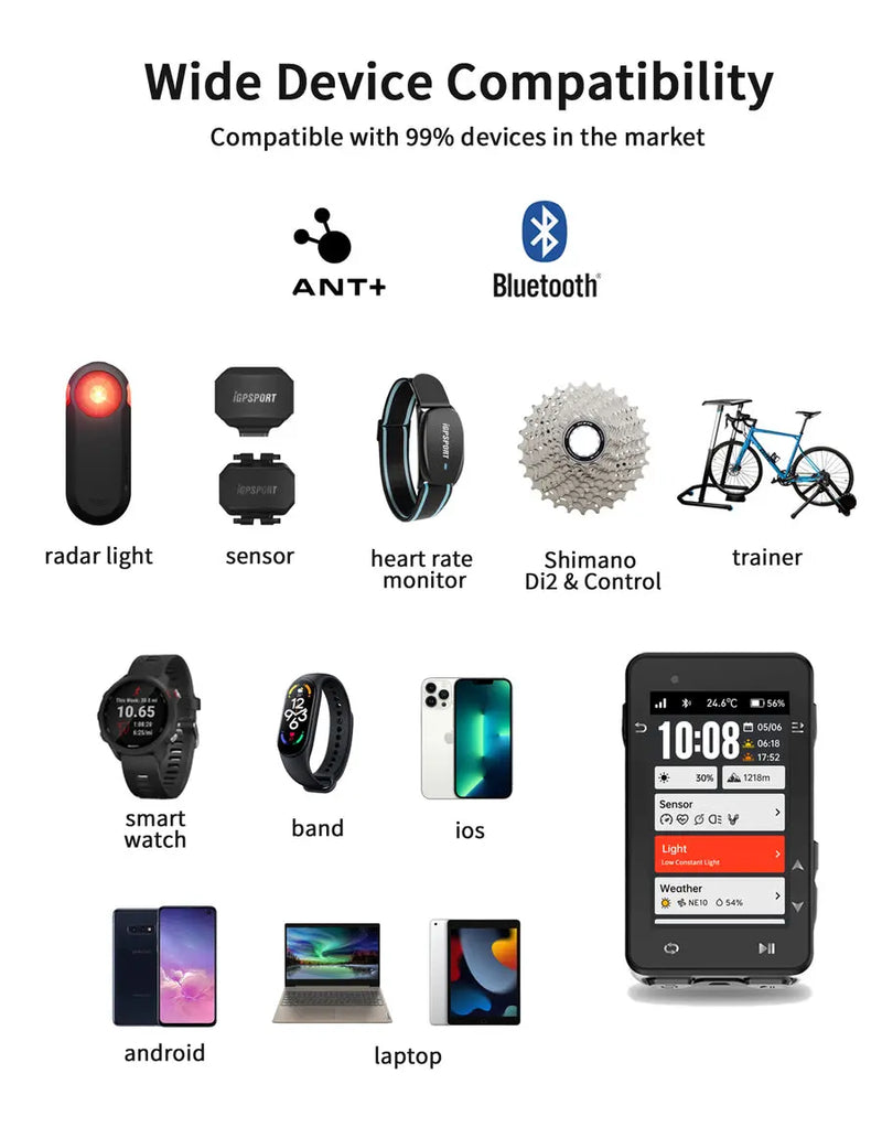 Load image into Gallery viewer, GPS Bike Computer - IGS630S | 2.8" Color Display, 16GB Storage, 45H Battery & Navigation