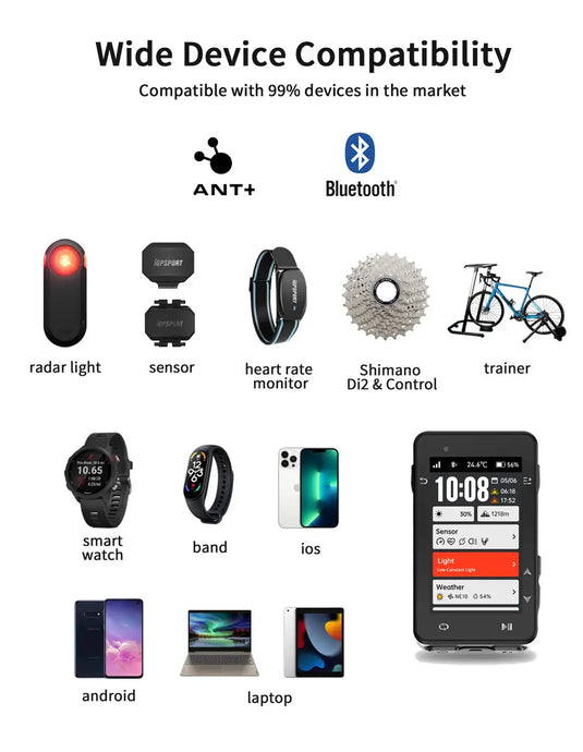 GPS Bike Computer - IGS630S | 2.8" Color Display, 16GB Storage, 45H Battery & Navigation