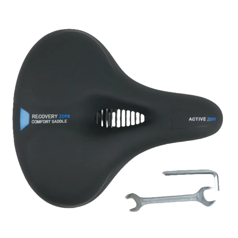 Load image into Gallery viewer, Bicycle Saddle | Recovery Zone Comfort Saddle (Blacl/Blue) ROCKBROS MADOVERBIKING
