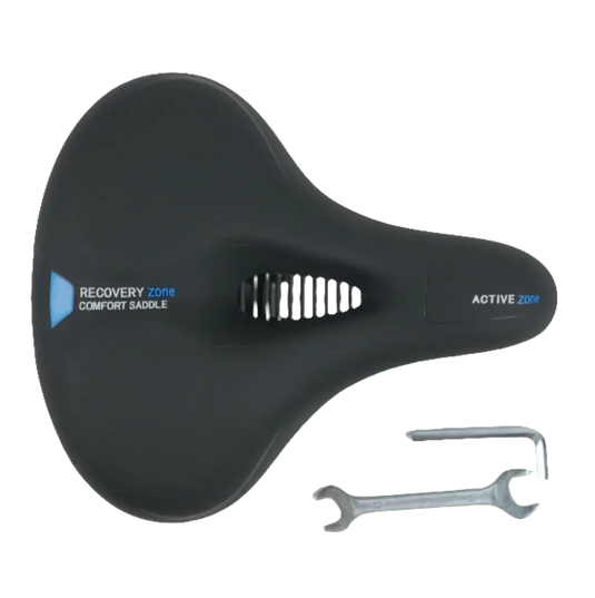 Bicycle Saddle | Recovery Zone Comfort Saddle (Blacl/Blue) ROCKBROS MADOVERBIKING