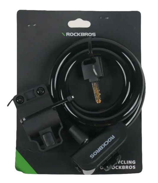Bicycle Lock | Strong PVC & Steel Wired Ring Lock - 110 mm ROCKBROS MADOVERBIKING